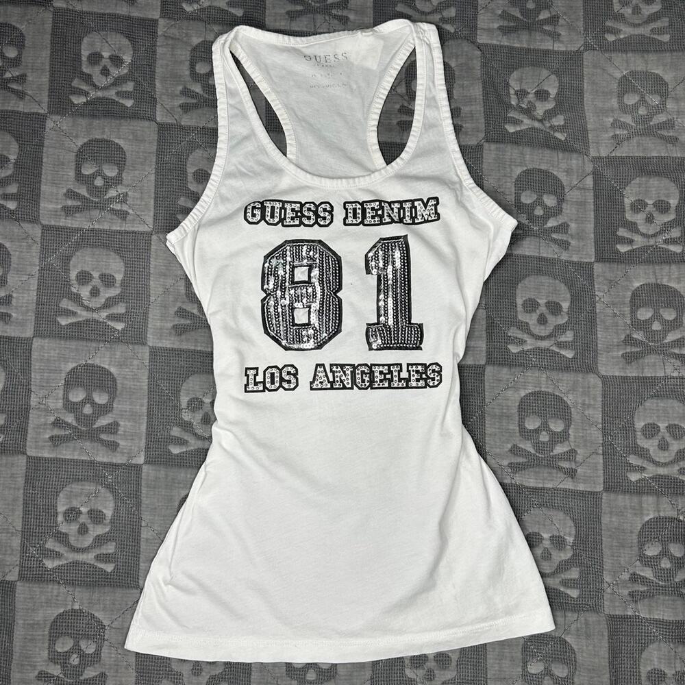 Y2k guess sequin tank
